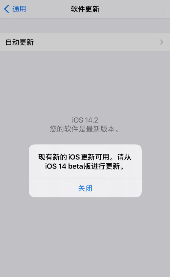 七台河苹果手机维修分享iOS 14.2 反复出现更新提示，需等待苹果修复 